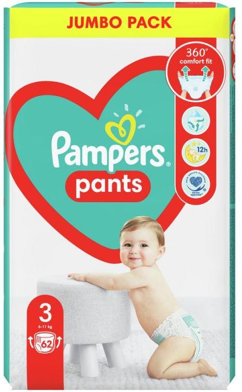 pampers pants pieluchomajtki 3 midi 60 sztuk