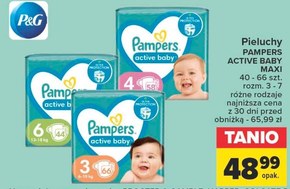 pieluchy pampers active baby dry 4 maxi