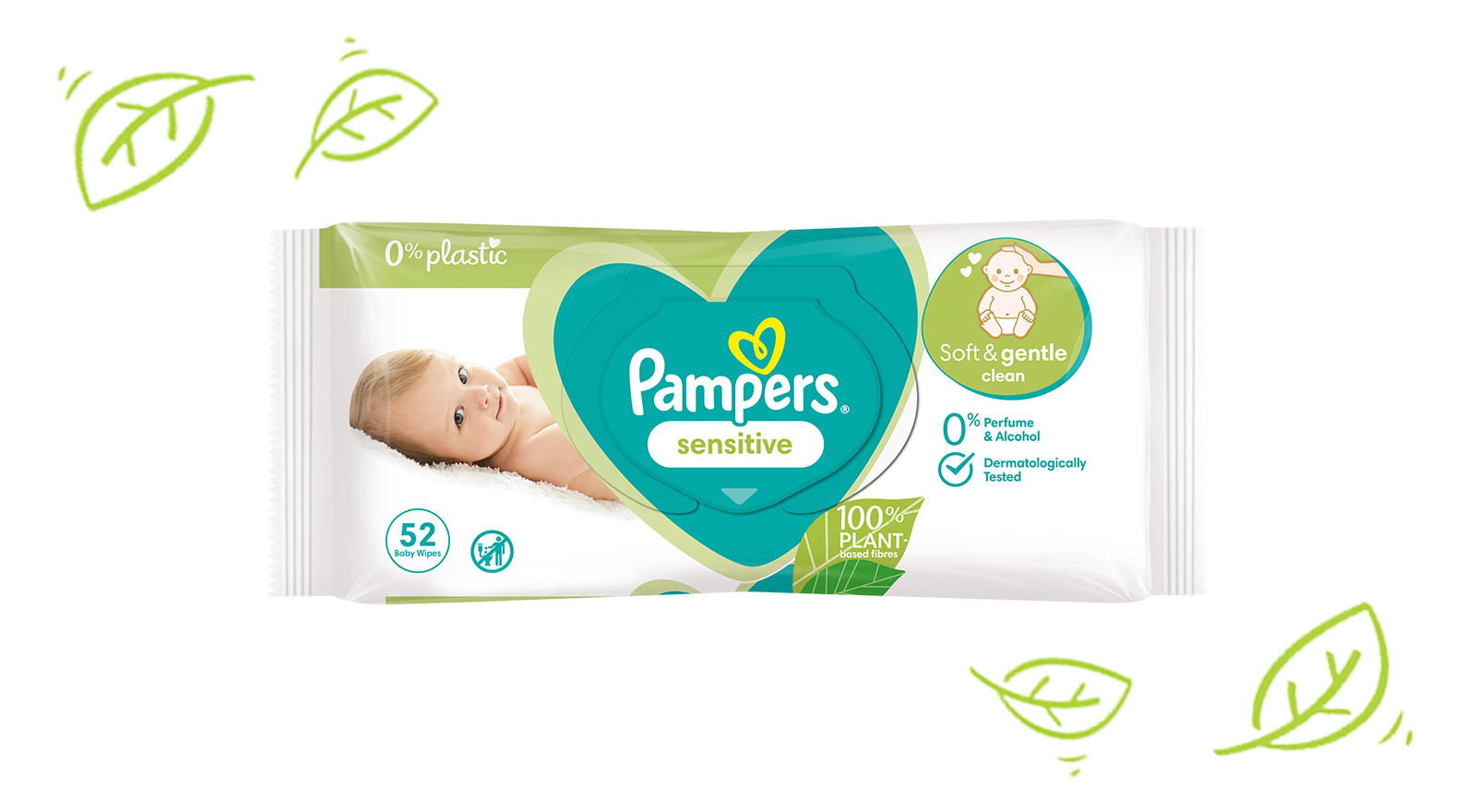 chusteczki nawilżane pampers sensitive w pudełku