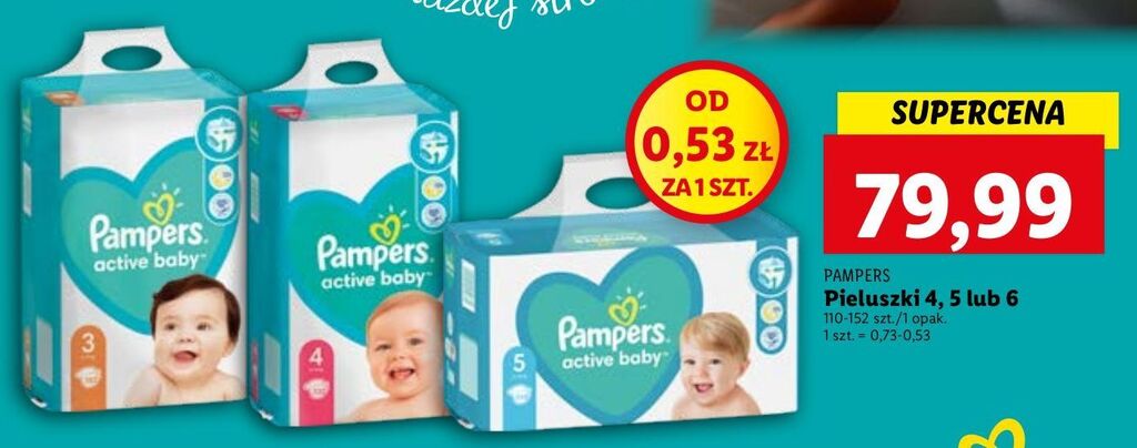 pampers active baby-dry rozmiar 4 maxi 76 pieluszek