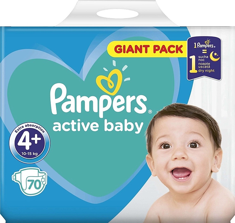 pampers active baby 62 szt