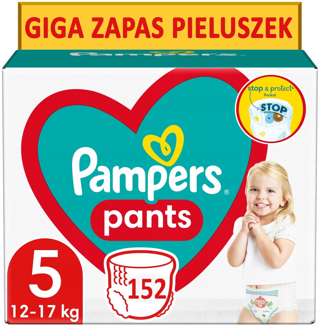 pampers majtki jak założyć