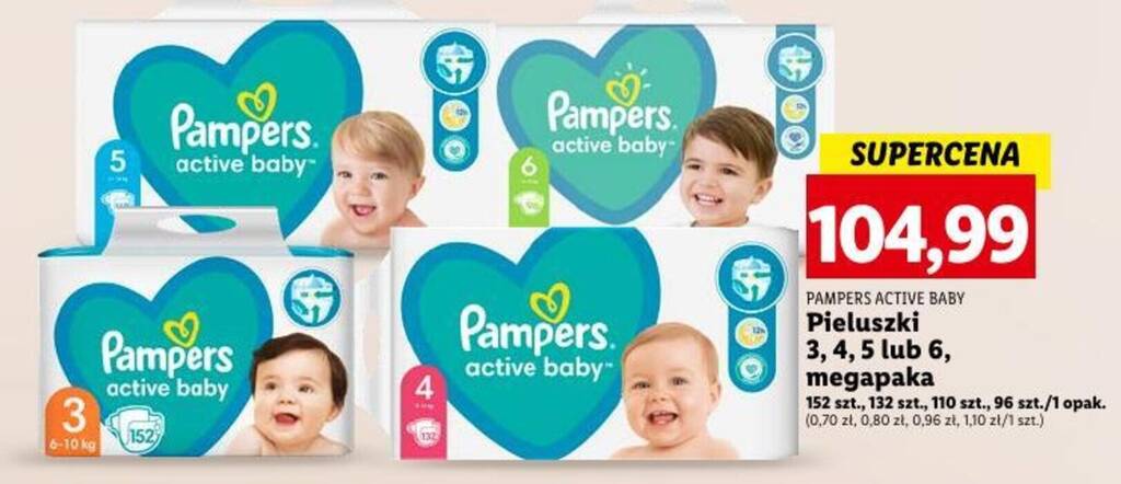 pampers rozmiar 3 174 sztuk