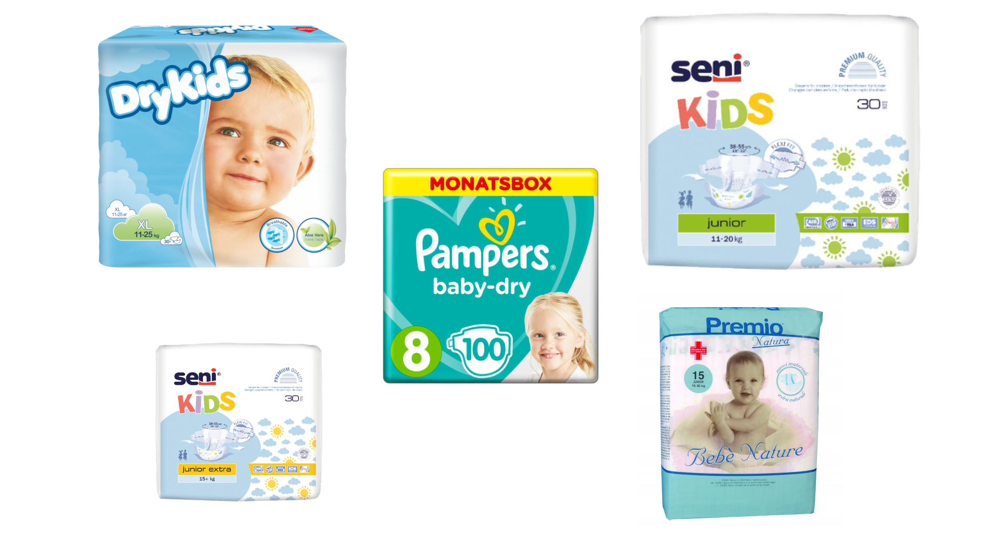 pampers midi 174szt