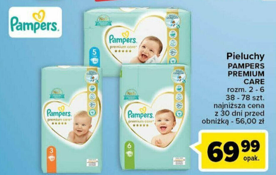 tabela rozmiarów pampers