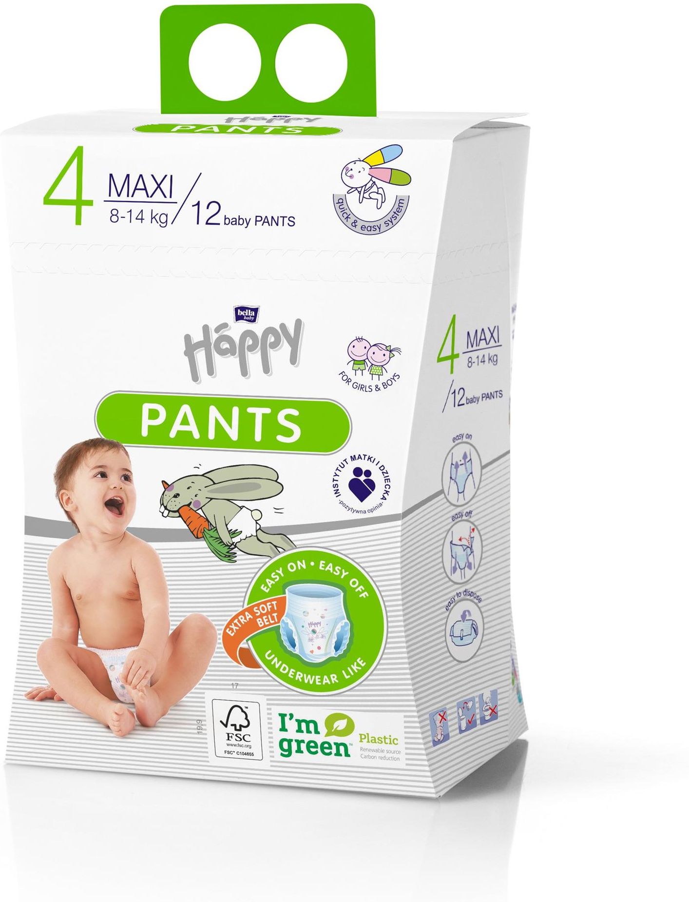 naklejka w pamper pants z tyłu