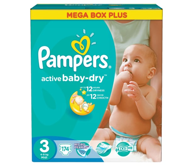 pampers active baby pieluchy rozmiar 2 mini 4-8kg 3x76 sztuk