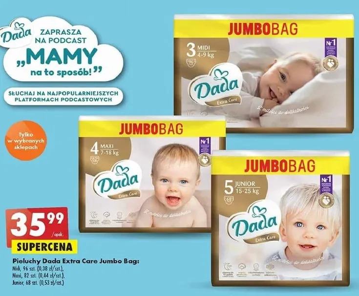 biedronka pieluchomajtki pampers mega