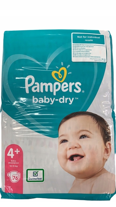 pudelko pampers pampersy