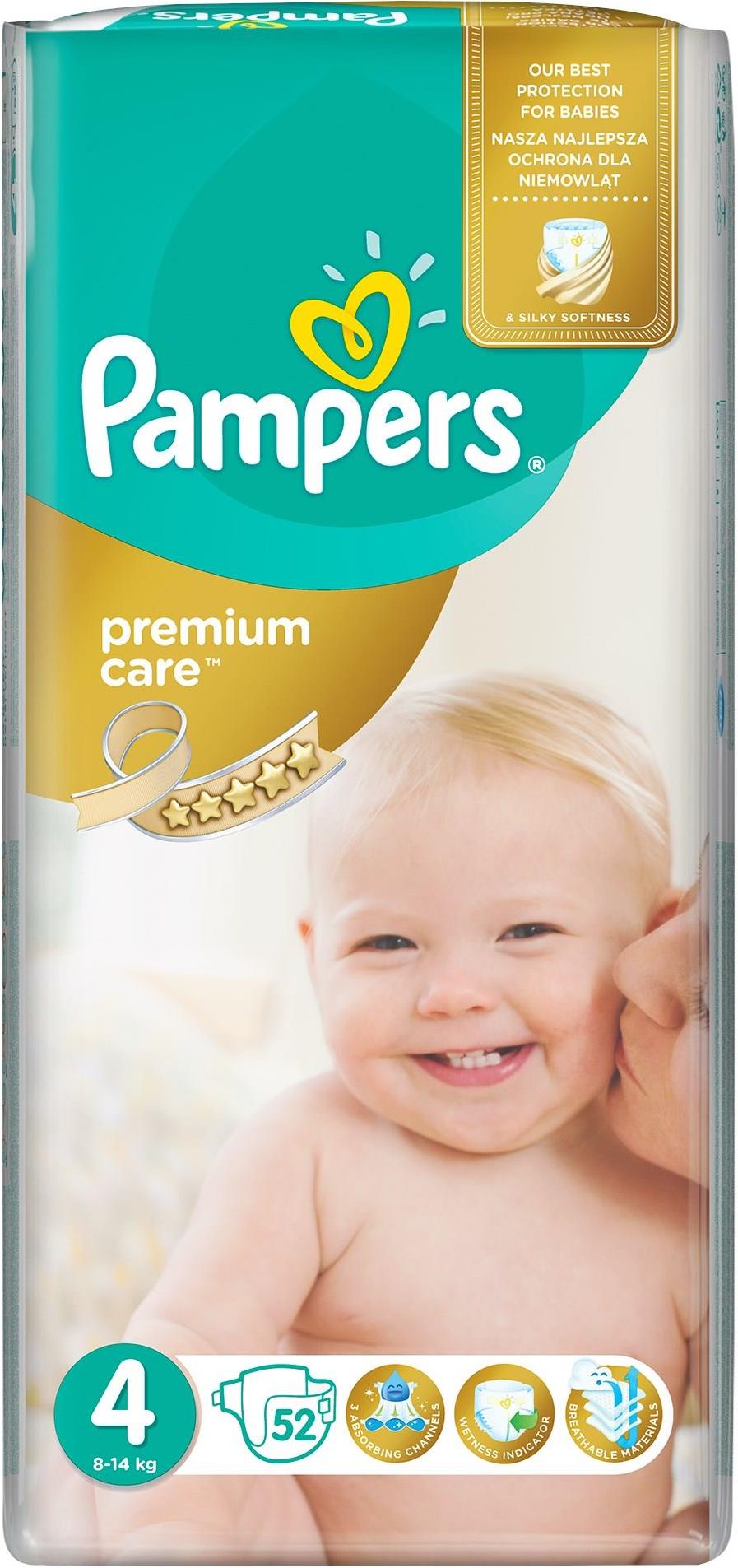 pampers 4 new baby dry 132