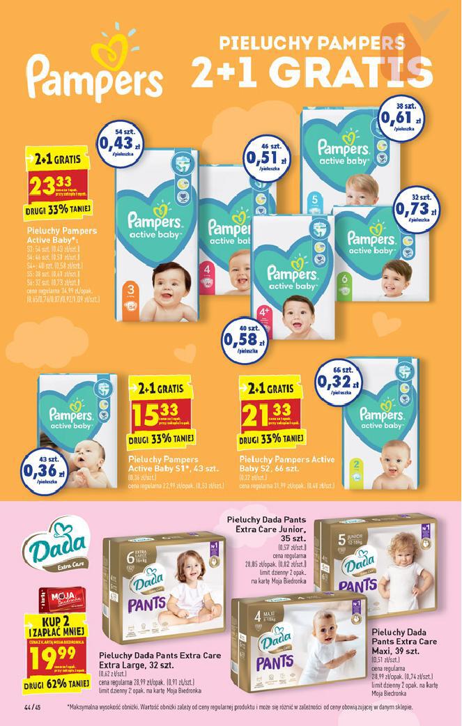 pampers 4 232 sztuk