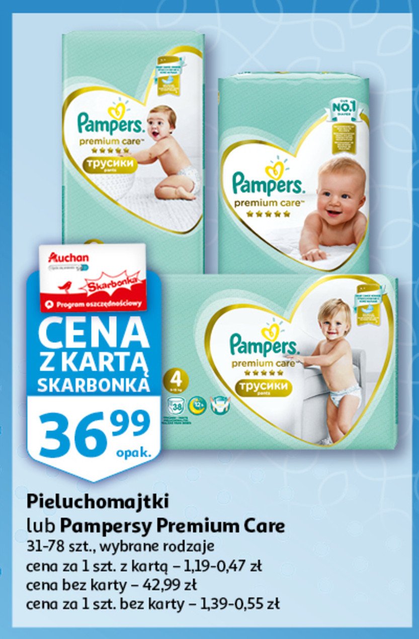 rosman pampers premium care rozmiar 1 2-5kg 22sztuki nowe