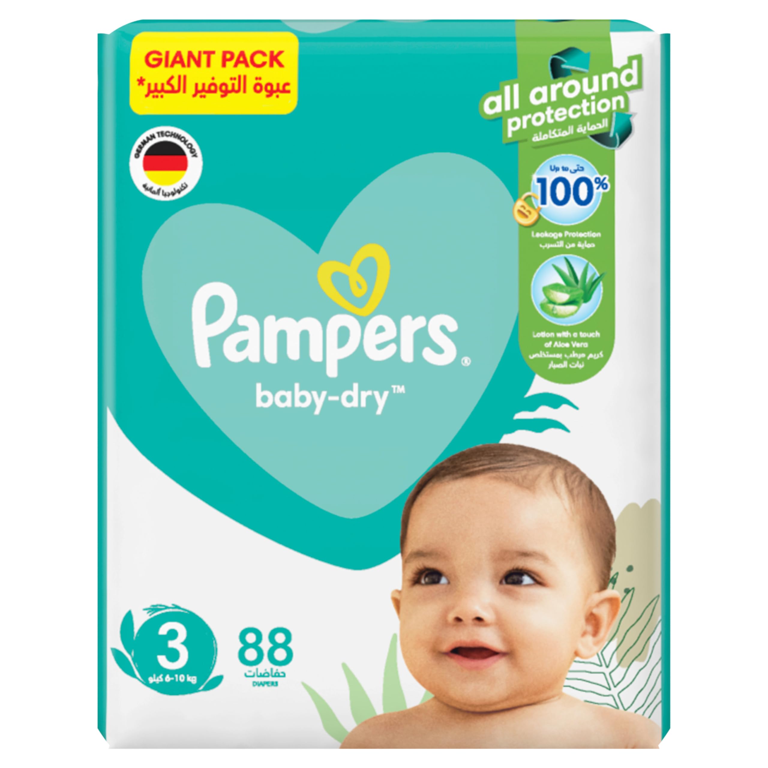 pampers active baby-dry pieluchy jednorazowe rozmiar 3 midi 208 szt