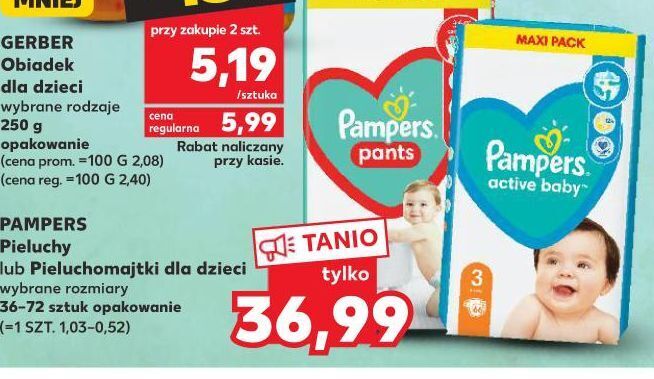 rozmiary pampersów