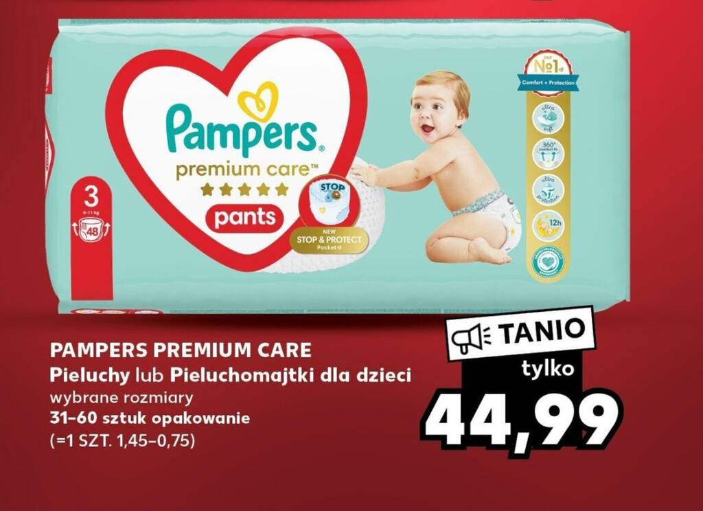 cena pampers activ dry 125 szt