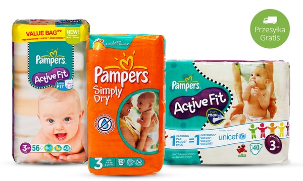 pampers sensitive chusteczki nawilżane sensitiv 6x56 szt