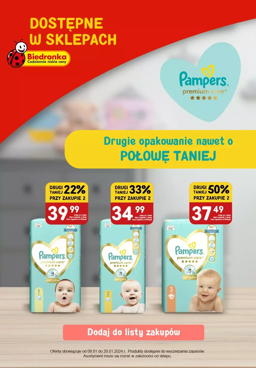 pampers chusteczki 384 sztk